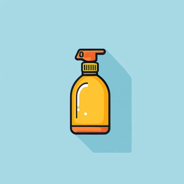Icono de limpieza de botella de pulverización vector de diseño plano vector de ilustración