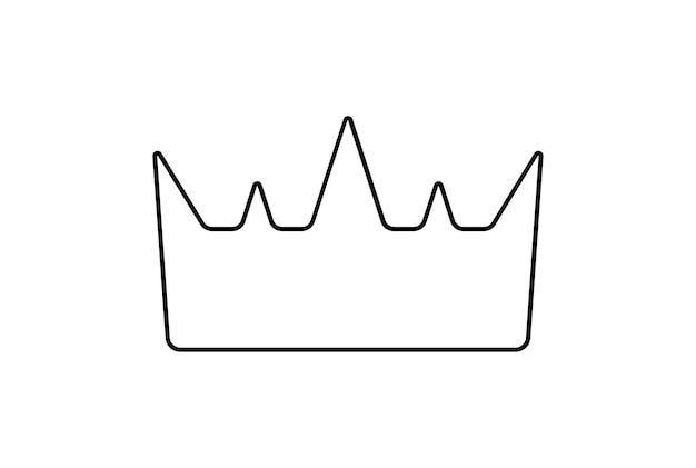 Foto icono de línea de corona arte de símbolo de rey minimalista arte de signo real