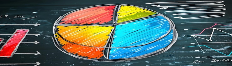 Foto icono de línea de doodle de gráfico de pastel para análisis de datos e información empresarial en photos stock