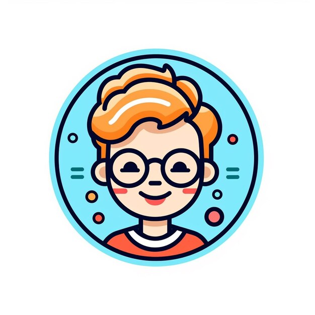 icono de línea moderno lindo personaje sonriente líneas en negrita color sólido píxel perfecto aislar minimalista