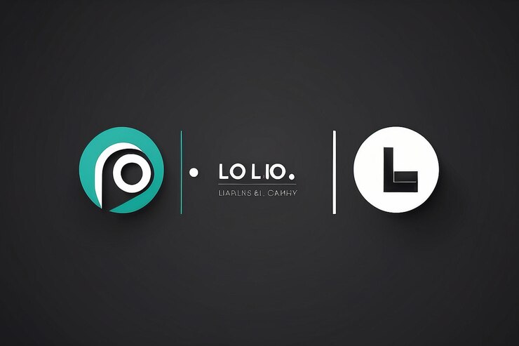 Foto icono de logotipo conjunto de letras l o l o con plantilla vectorial de tarjeta de visita