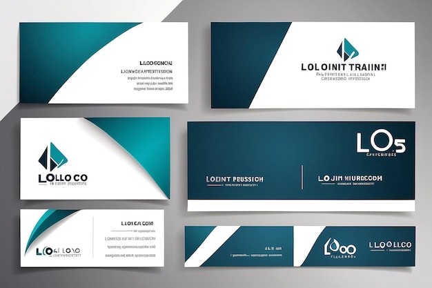 Icono de logotipo conjunto de letras L O L O con plantilla vectorial de tarjeta de visita
