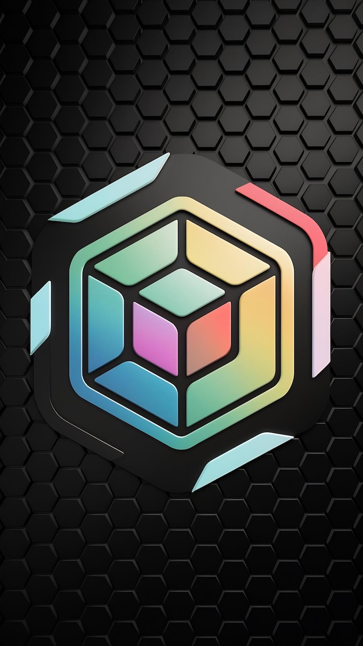 Foto icono de logotipo de cubo abstracto diseño vectorial de concepto de hexágono moderno