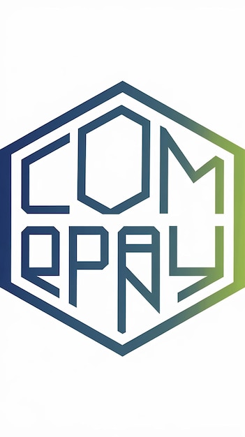 El icono del logotipo lineal hexagonal simple es un signo geométrico de moda de la compañía