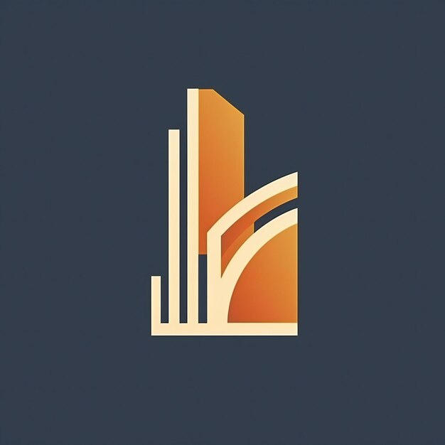 icono del logotipo minimalista del edificio plano