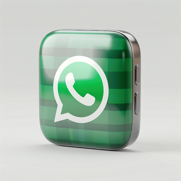 Foto el icono del logotipo de whatsapp aislado ilustración de renderizado 3d