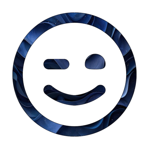 icono luz sonrisa guiño azul gradiente diseño de estilo de fondo