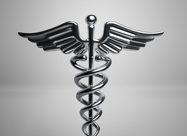 Foto Ícono médico caduceo vara de hermes