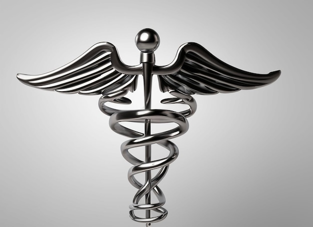 Foto Ícono médico caduceo vara de hermes