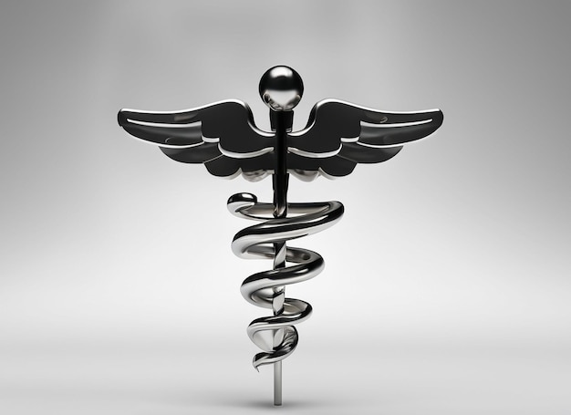 Foto Ícono médico caduceo vara de hermes