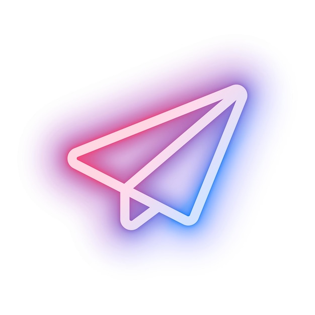 Icono de mensaje directo Png para aplicación de redes sociales Ilustración de avión de papel