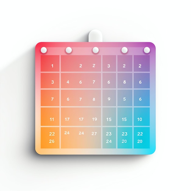 Foto un icono minimalista simple de calendario