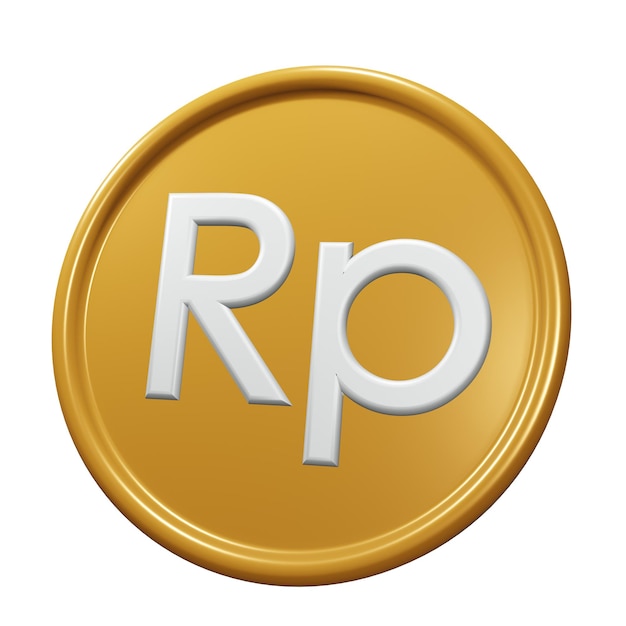 icono de moneda de oro rupia 3d