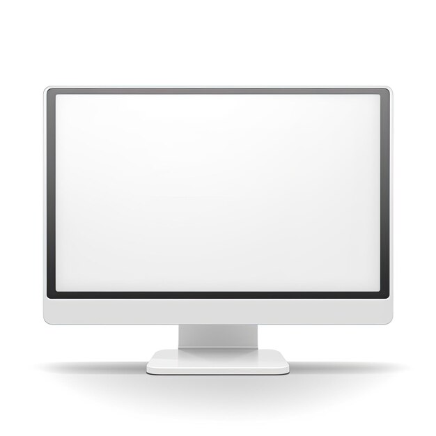 Ícono de monitor de computadora Ilustración vectorial plana Isolada en un fondo plano