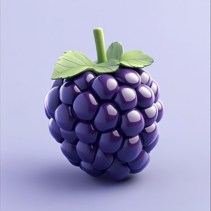 Foto icono de morera 3d fruta de morera dulce y bocadillo empaquetado con nutrientes logotipo de ilustración