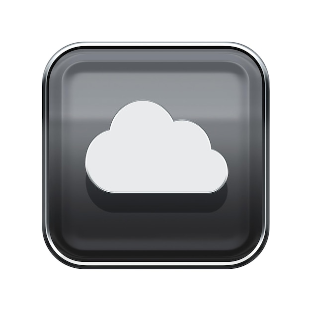 El icono de la nube es gris brillante