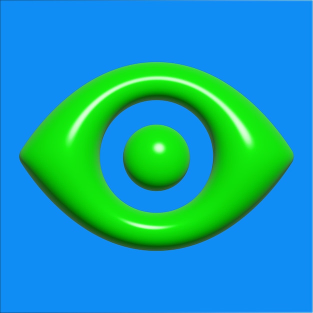 icono de ojo 3d