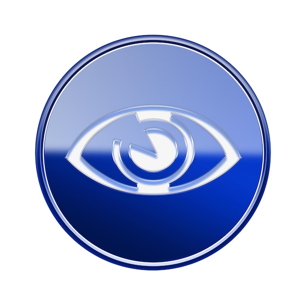 icono de ojo azul brillante
