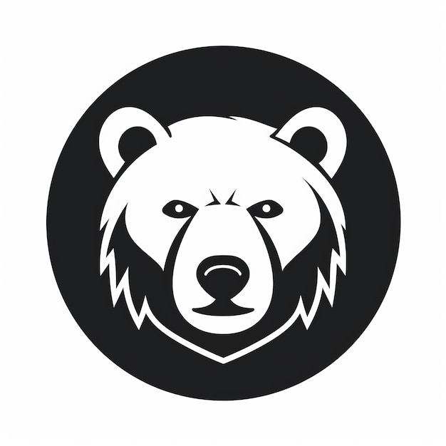 Y el icono del oso blanco sobre un fondo blanco