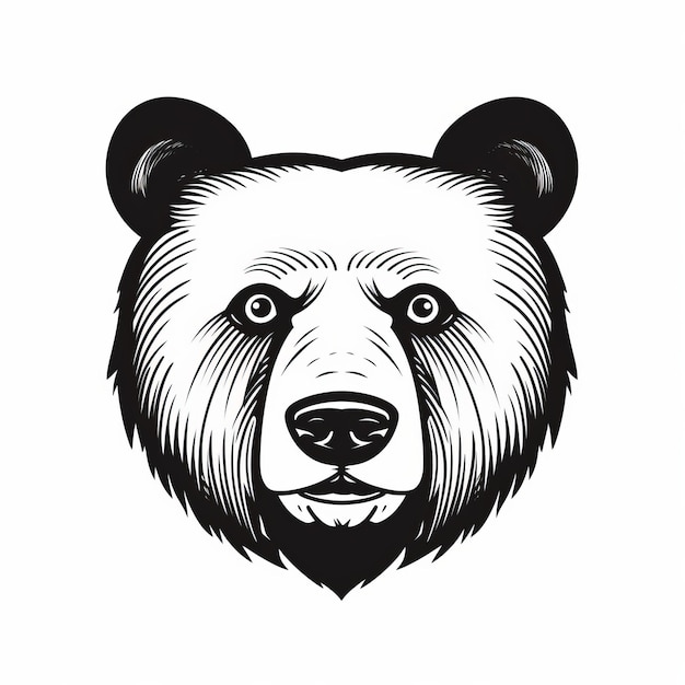 Icono de oso en fondo blanco