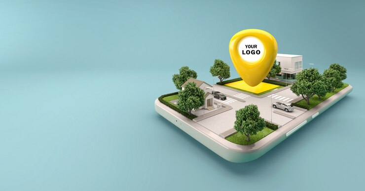 icono de pin de ubicación en el mapa urbano de la ciudad del teléfono móvil que indica la ubicación y la dirección