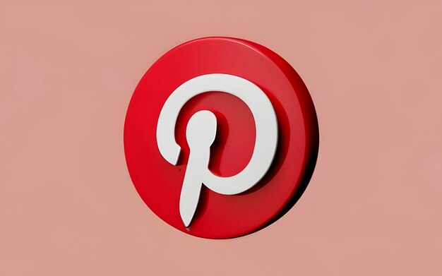 el icono de pinterest 3d