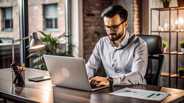 Icono plano 3d como Emprendedor que utiliza software financiero para evaluar las valoraciones de inicio concepto como An e