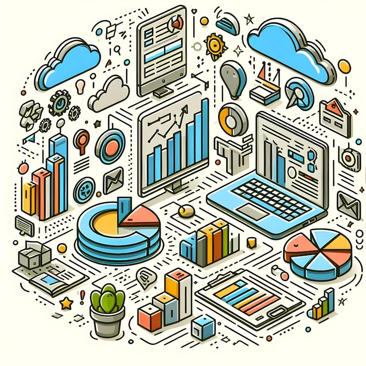 Foto icono plano 3d como ilustración de resumen de datos con espacio de copia para informes empresariales concepto como a visualmente