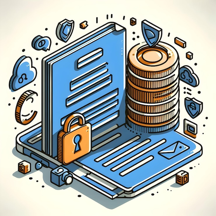 Foto icono plano 3d como símbolo pdpa de privacidad de datos con espacio de copia para el concepto de planificación del proyecto como un concepto artístico