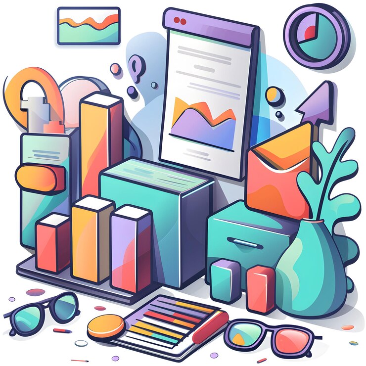 Foto icono plano 3d ilustración comercial moderna con texto personalizable en estilo de dibujos animados de línea doodle