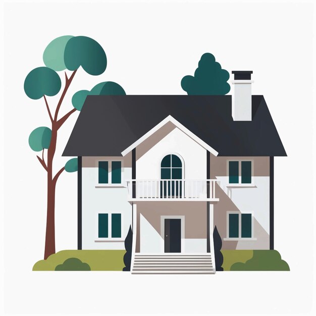 Foto icono plano del vector de la casa