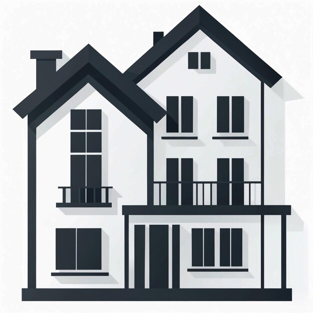 Icono plano del vector de la casa