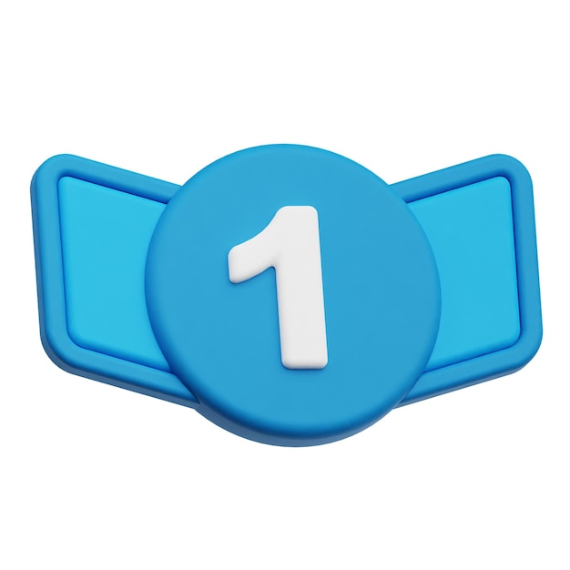 icono de premio 3D aislado en el fondo blanco