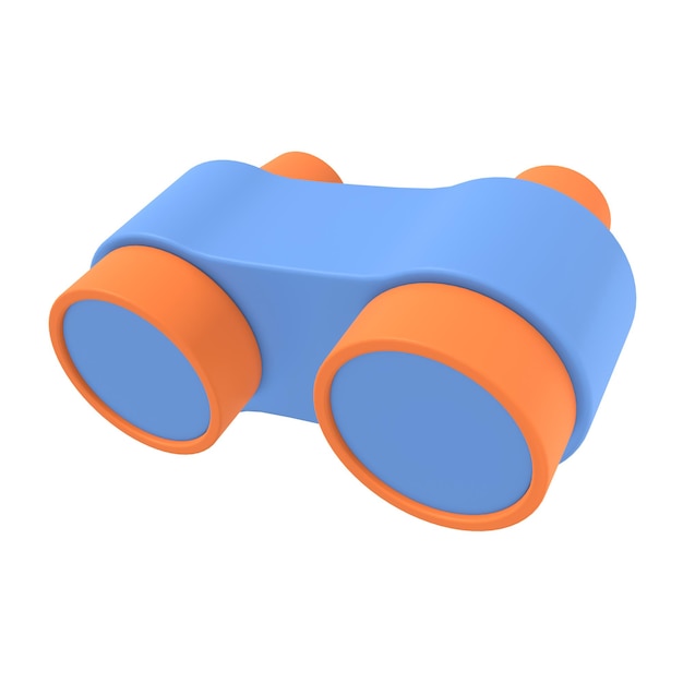 Icono de prismáticos 3D