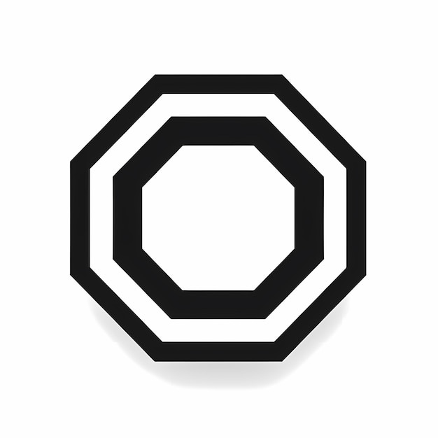 Foto icono de producto símbolo hexagonal hueco en el interior con múltiples lados ilustración vectorial
