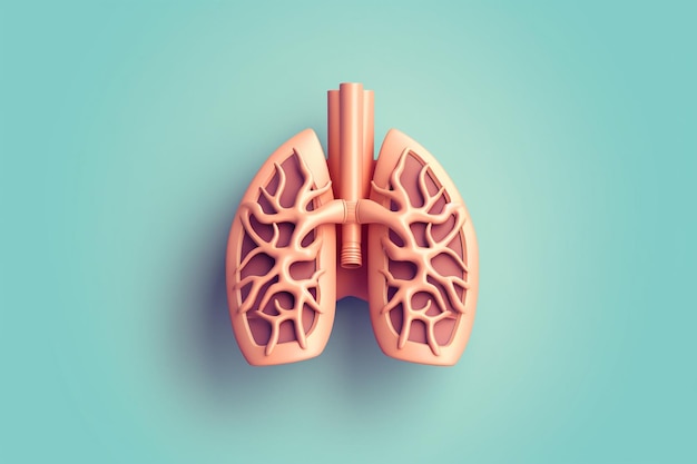 Icono de pulmones 3d