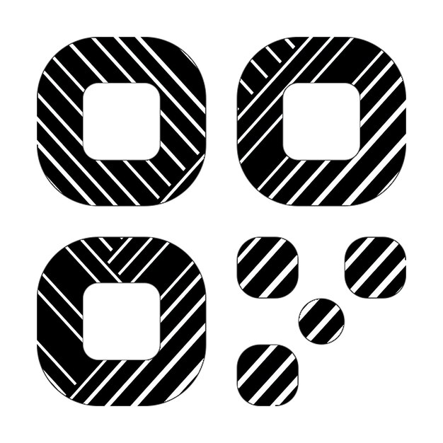 Foto icono qrcode líneas diagonales blancas y negras