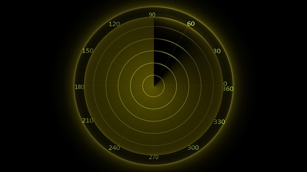 Foto icono de radar hud de tecnología