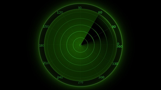 Foto icono de radar hud de tecnología