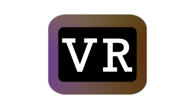 Foto icono de realidad virtual con borde de gradiente