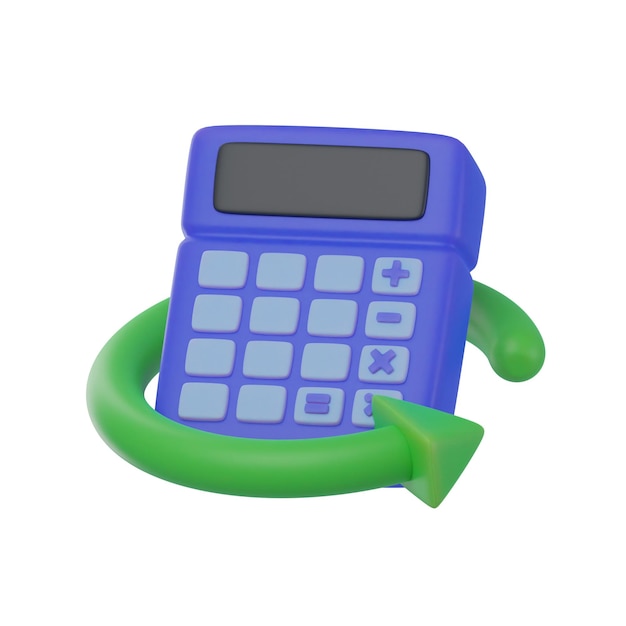 Icono de recalculado del proceso de auditoría contable 3D