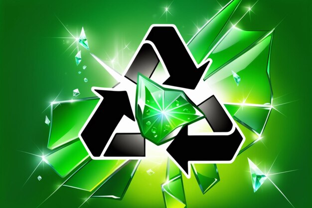 icono de reciclaje de vector verde