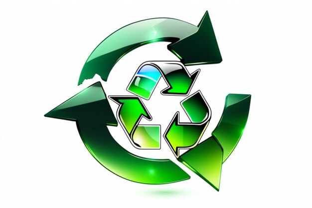 icono de reciclaje de vector verde