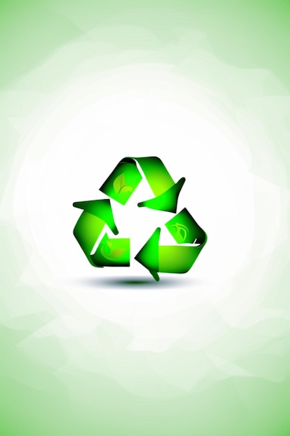 icono de reciclaje de vector verde