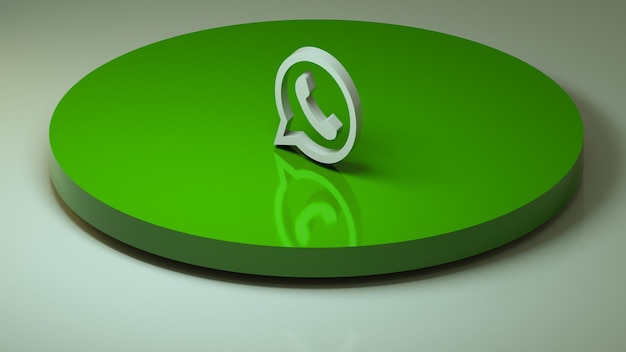 Foto icono de redes sociales 3d whatsapp