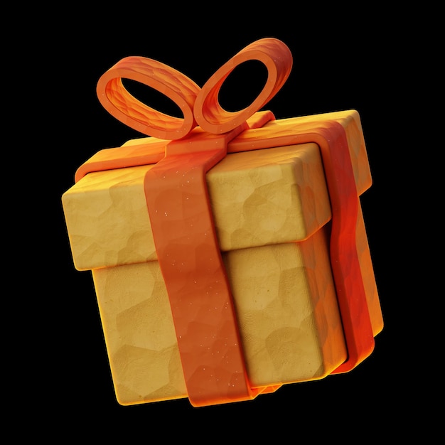 Icono de regalo de Navidad Premium Representación 3d sobre fondo aislado PNG