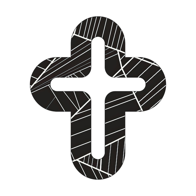 icono de la religión cruz foto con textura abstracta oscuro moderno