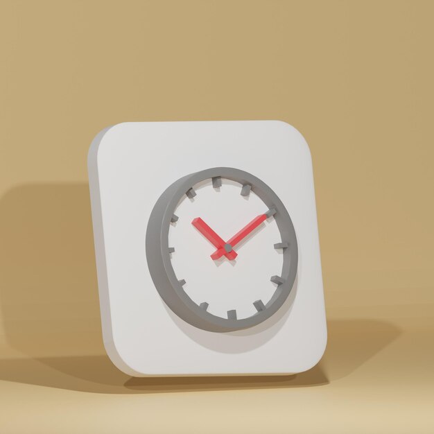 icono de reloj con color gris y rojo combinado