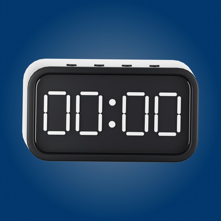 Foto icono de reloj digital de renderización 3d gadget y concepto de tecnología