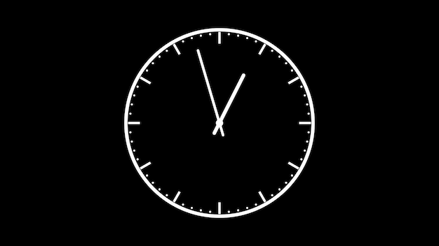 Icono de reloj en un fondo negro